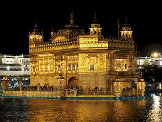 Pendjab, Inde • Le Temple d'Or d'Amritsar, la nuit ( Inde, Pendjab )