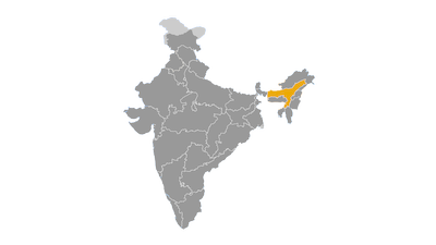 Carte de l'État de Assam