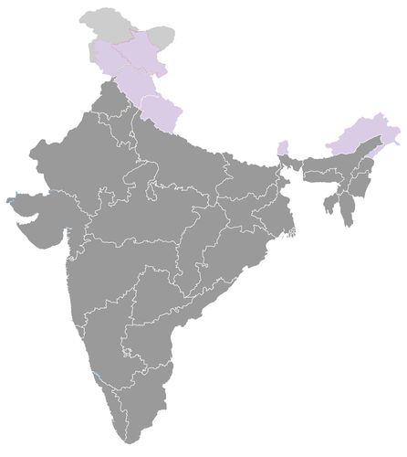 Map :Himalayan region