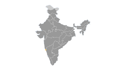 Carte de l'État de Goa