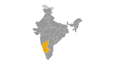 Carte de l'État de Karnataka