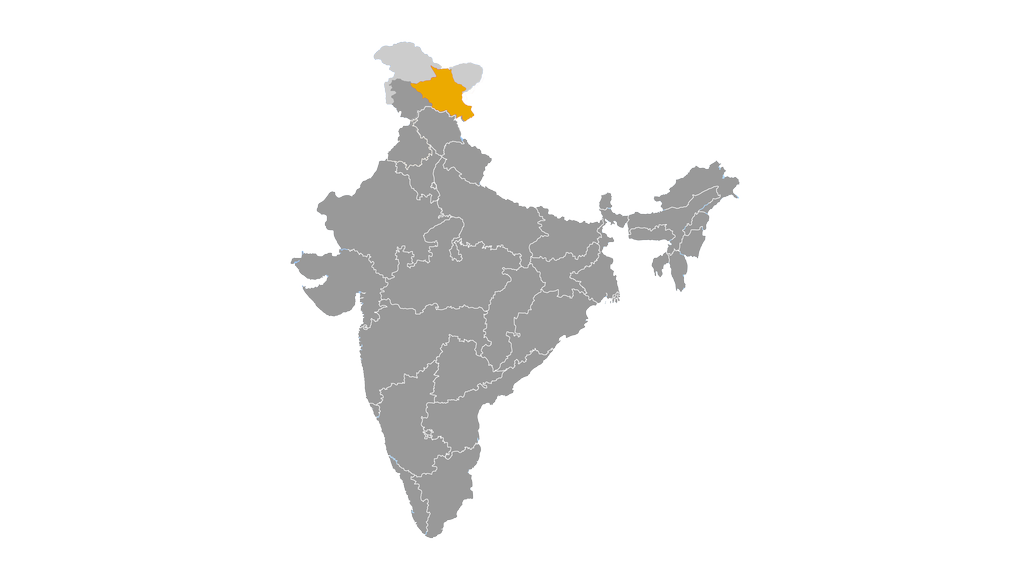 Carte de l'État de Ladakh