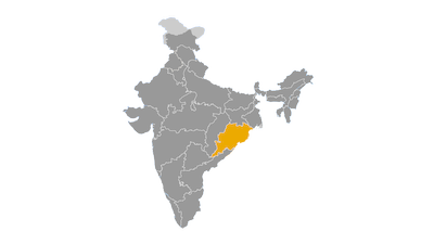 Carte de l'État de Odisha