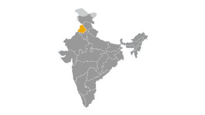 Carte de l'État de Pendjab