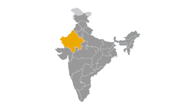 Carte de l'État de Rajasthan