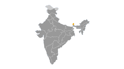 Carte de l'État de Sikkim