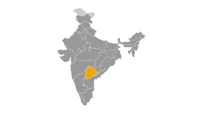 Carte de l'État de Telangana