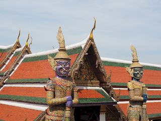 Yaksha, verdediger van de tempel, Bangkok • Thailand