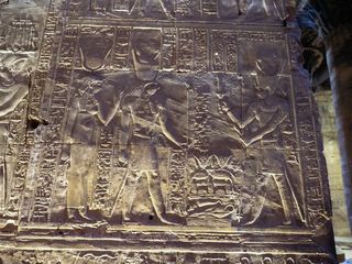 Bas reliefs in the temple of Horus, Edfu • Egypt