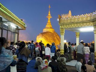 The Golden Rock in the early morning, Golden Rock • Myanmar