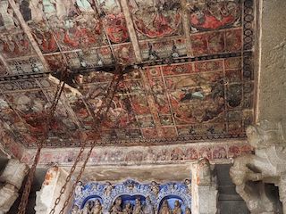 un des plafonds du temple Virupaksha, Hampi  • Inde • Karnataka