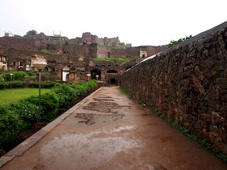 de vestingwerken van Golconda-fort, Hyderabad • India • Telangana