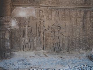 Sobek, Hathor and the Pharao, Kom Ombo • Egypt