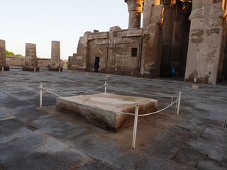 sacrificial altar in front of the temple, Kom Ombo • Egypt