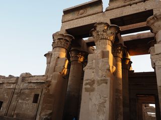 columns at the entrence of the temple, Kom Ombo • Egypt