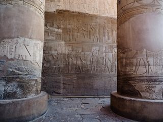 columns and reliefs, Kom Ombo • Egypt