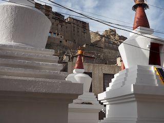 stupa en ville, Leh  • Inde • Ladakh