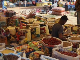 spice seller, Maloibari Pathar • India • Assam
