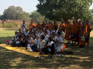 Buddhist visitors on pilgrimage, Nalanda • India • Bihar