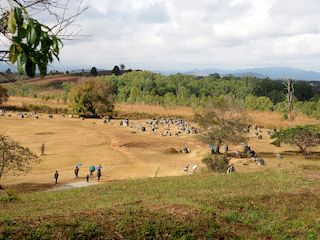 overzicht van één van de sites, Phonsavan • Laos