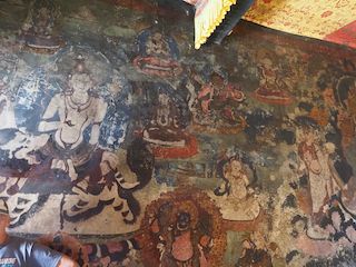 Fresque dans le monastère, Shey  • Inde • Ladakh