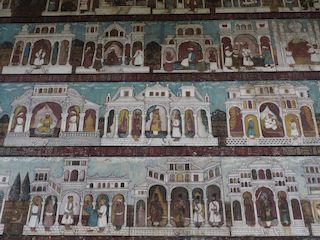 fresque de la vie au palais, Srirangapatna  • Inde • Karnataka