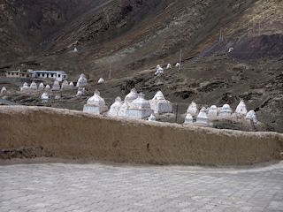 Stupas below the palace, Stok • India • Ladakh