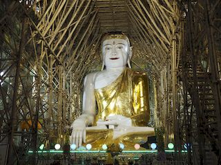 the big buddha in the Su Taung Pyae  pagoda, Mandalay • Myanmar