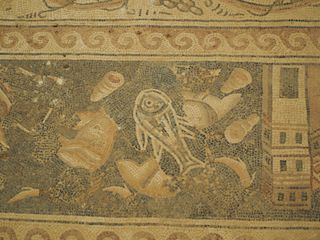 splendid mosaic representing a fish, Umm Ar Rasas • Jordan
