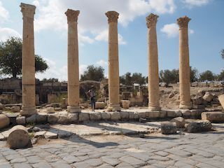 main street of ancient Gadara, Umm Qais • Jordan