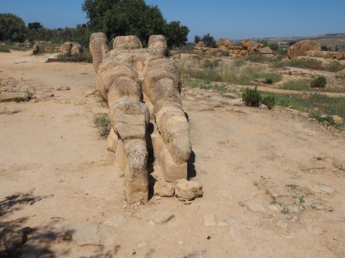 Agrigente • Temple de Zeus: un telamon ( Italie, Sicile )