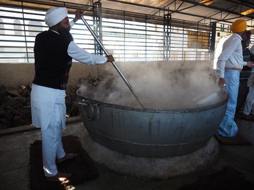 Amritsar • Tradition du Langar à Amritsar ( Inde, Pendjab )