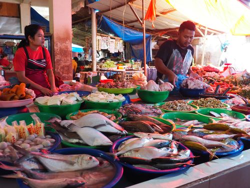 Balige • De Markt ( Indonesië, Sumatra )