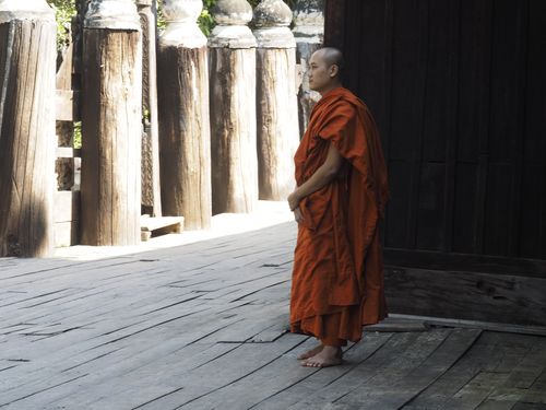 Amarapura • Monastère en bois de Bagaya ( Myanmar,  )