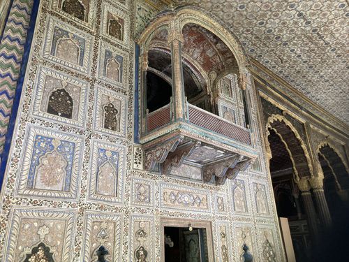 Srirangapatna • Palais d'été du Sultan Tipu: décoration intérieure ( Inde, Karnataka )