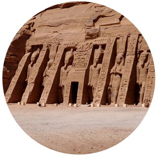 Facade of the Nefertari temple, Abu Simbel • Egypt