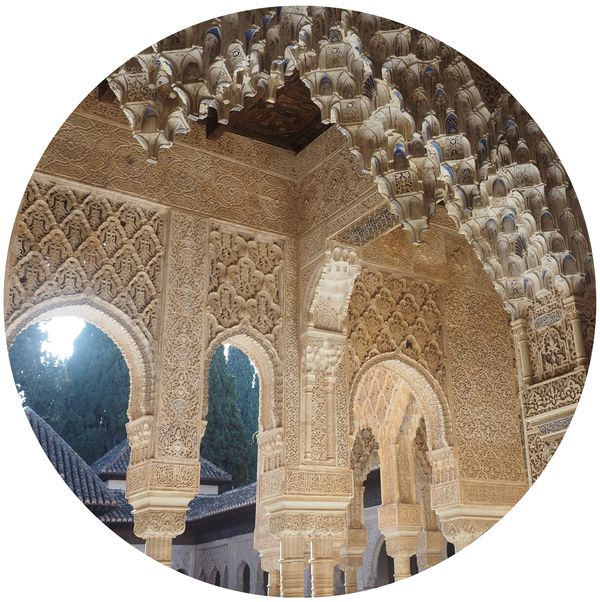Ceiling of one of the Alhambra palaces, Granada, Andalusia • Spain