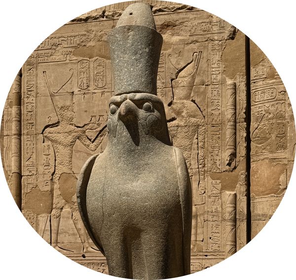 Horus at the entrance of the temple, Edfu • Egypt