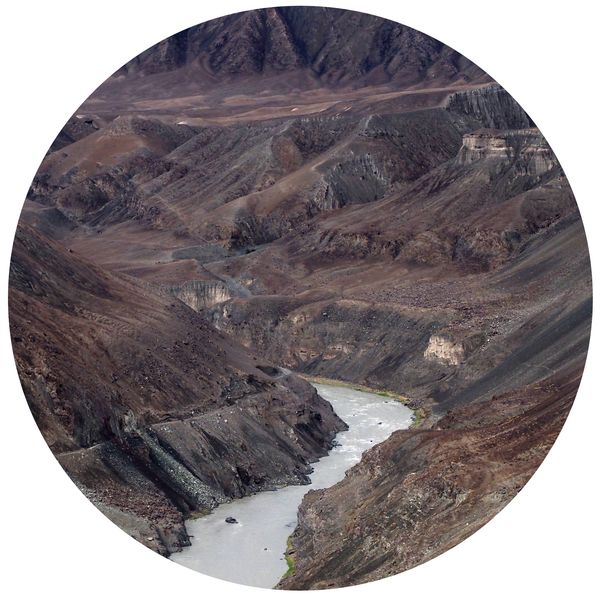le mythique fleuve Indus, Haut-Plateau, Ladakh • Inde