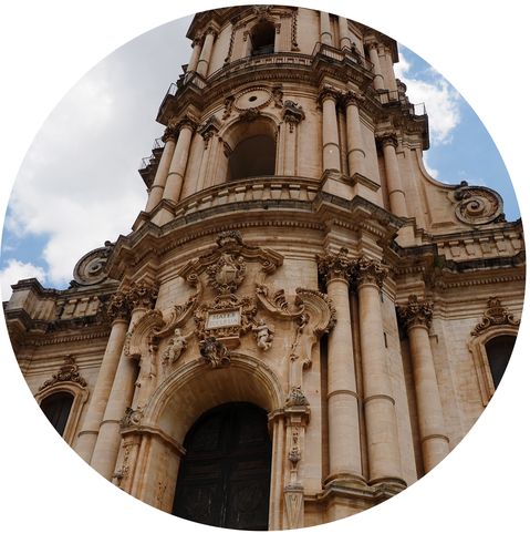 facade of the San Giorgio cathedral, Modica, Sicily • Italy