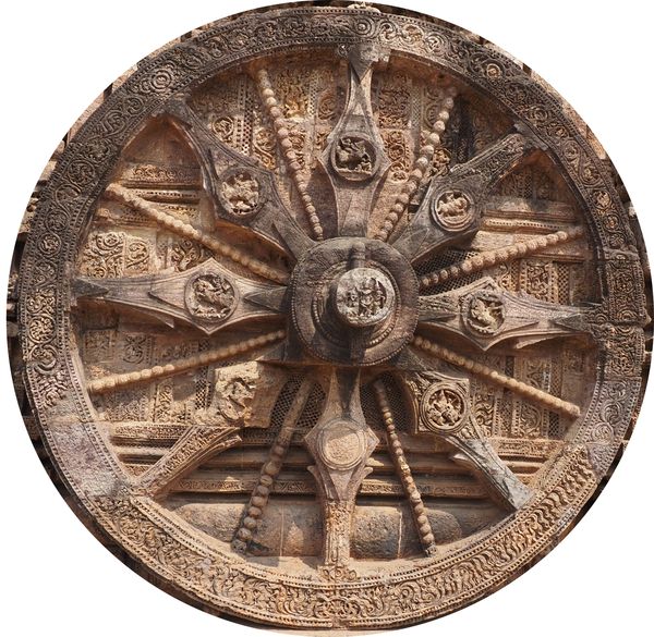 één van de wielen, Konark, Odisha • India