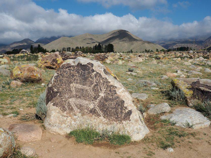 Kirghizistan, pétroglyphes